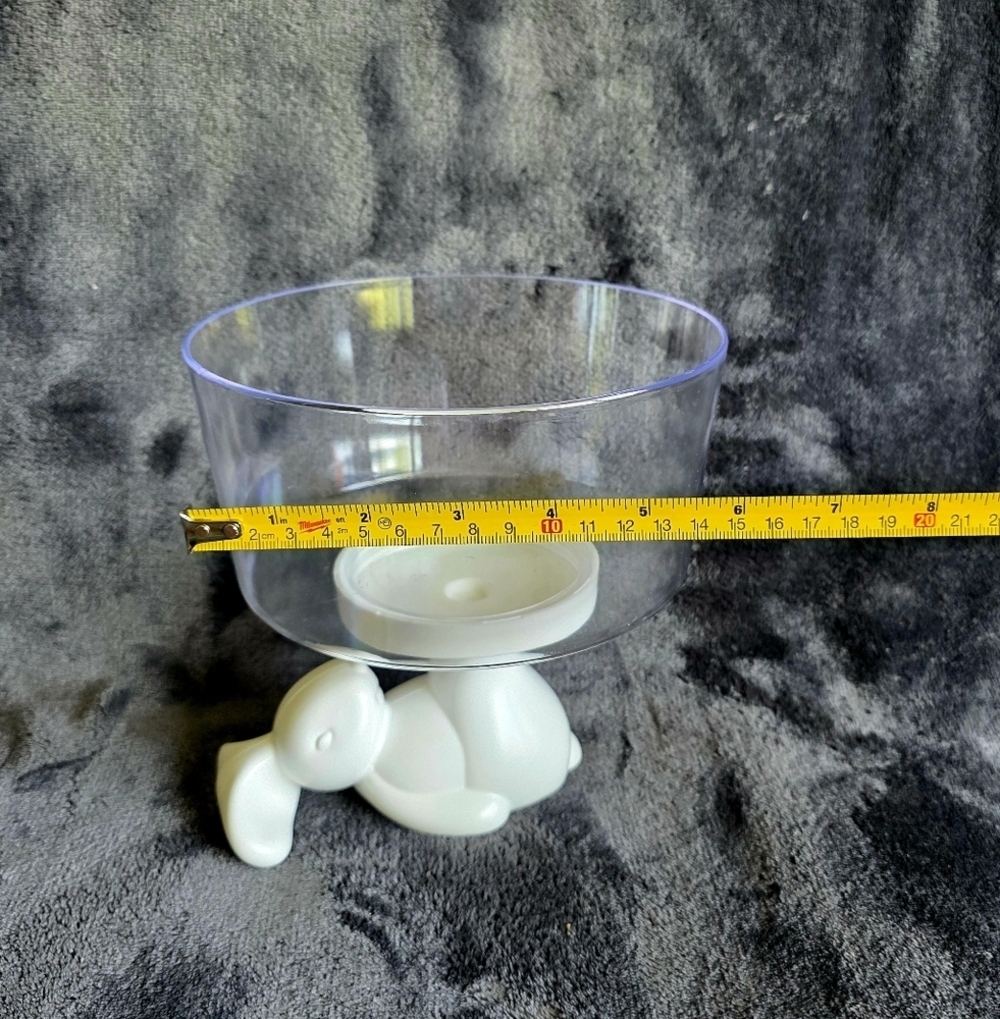 New Easter plastic White Bunny Truffle Bowl / vase for flower/ egg filling - Picture 4 of 5